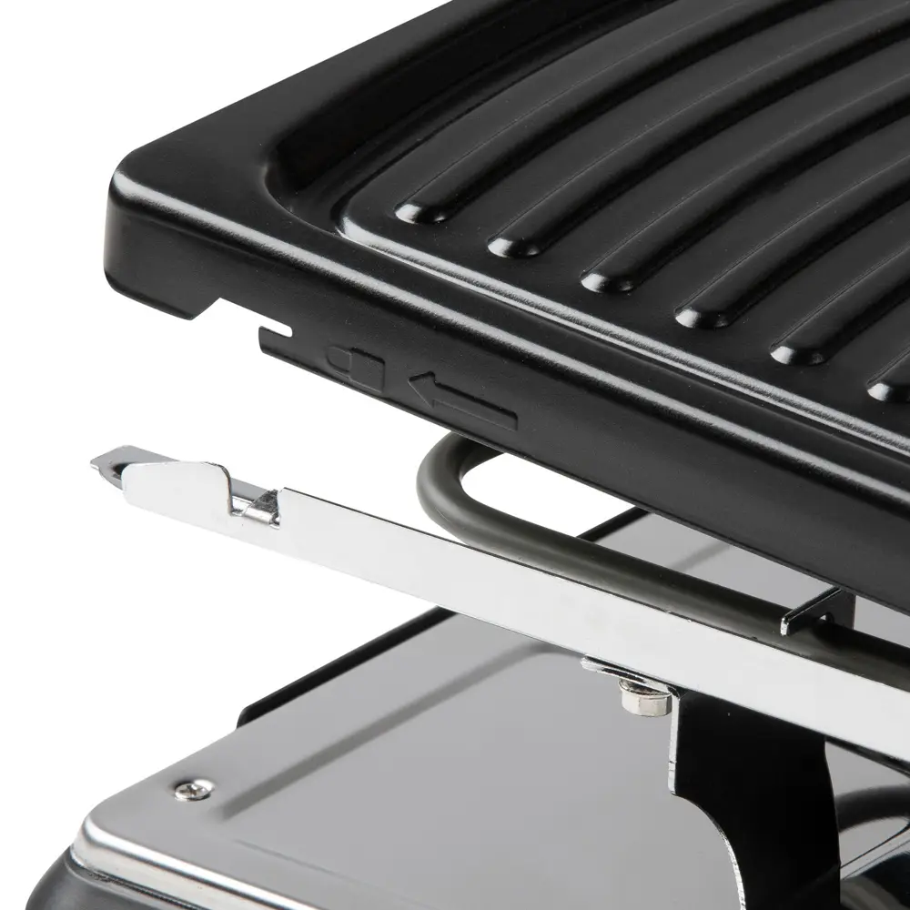 plita grill si raclette domo, cu raclette si spatule incluse, pentru 8 persoane, 1400 W, negru, sistem de fixare a placii