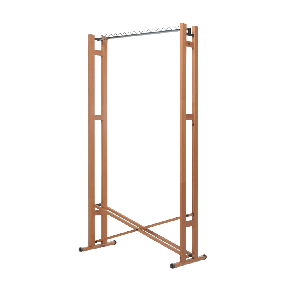 suport de umerase foppapedretti, snake 90, 177x96 cm, pliabil, lungime variabila 14/96 cm, structura din lemn massiv de fag, design practic si elegant, portabil, ideal pentru spatii restranse, depozitare facila, lemn cires