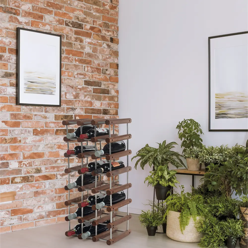 suport-pentru-sticle-Foppa-Pedretti-9900415612-ILCANTINIERE-lemn-cires 2 suport modular pentru sticle, foppapedretti, ilcantiniere, cu capacitate de 12 sticle si structura din lemn amsiv de fag, amplasat in sufragerie, cu sistem modular de suprapunere