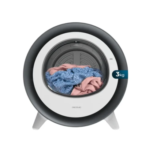 uscator de rufe mini, cecotec, cu capacitate 3 kg, design modern, cu picioare antiderapante