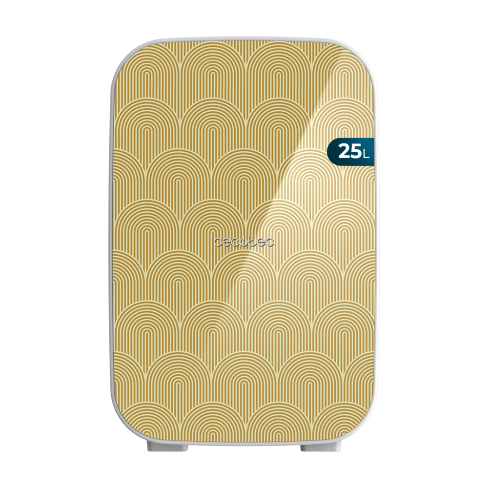 mini frigider portabil, cecotec, bolero minicooling, colectie bahamas, cu capacitate de 25 litri si maner ergonomic, galben