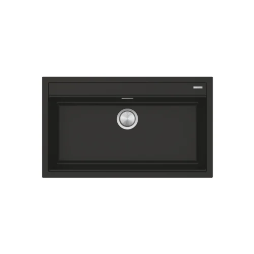 Chiuveta de bucatarie Barazza, colectia City, 86 x 51 cm, negru, cuva spatioasa, preaplin perimetral