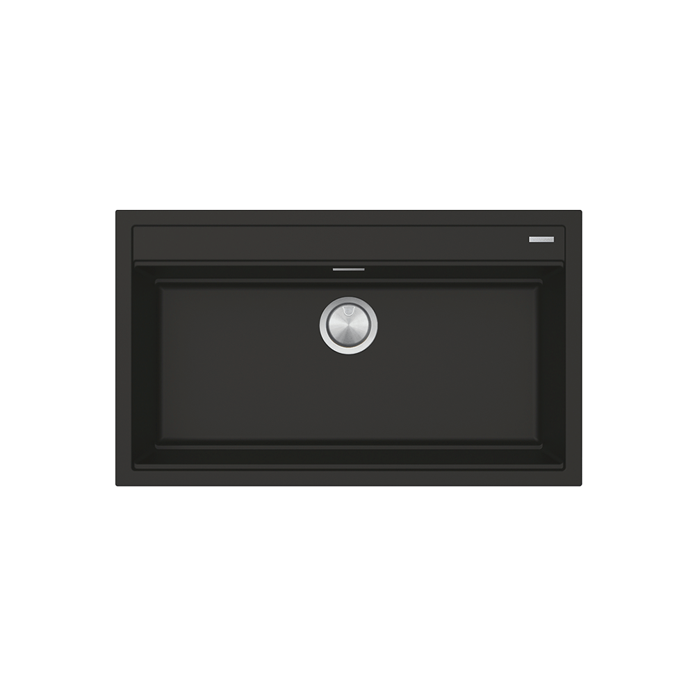 Chiuveta de bucatarie Barazza, colectia City, 86 x 51 cm, negru, cuva spatioasa, preaplin perimetral