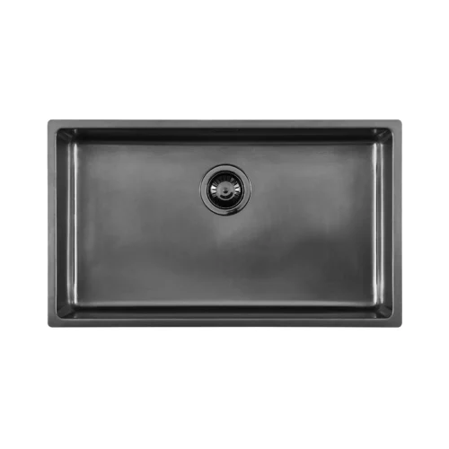 Chiuveta de bucatarie premium, Foster, KE R15 Vintage, 75 x 44 cm, finisaj PVD, antracit, design elegant