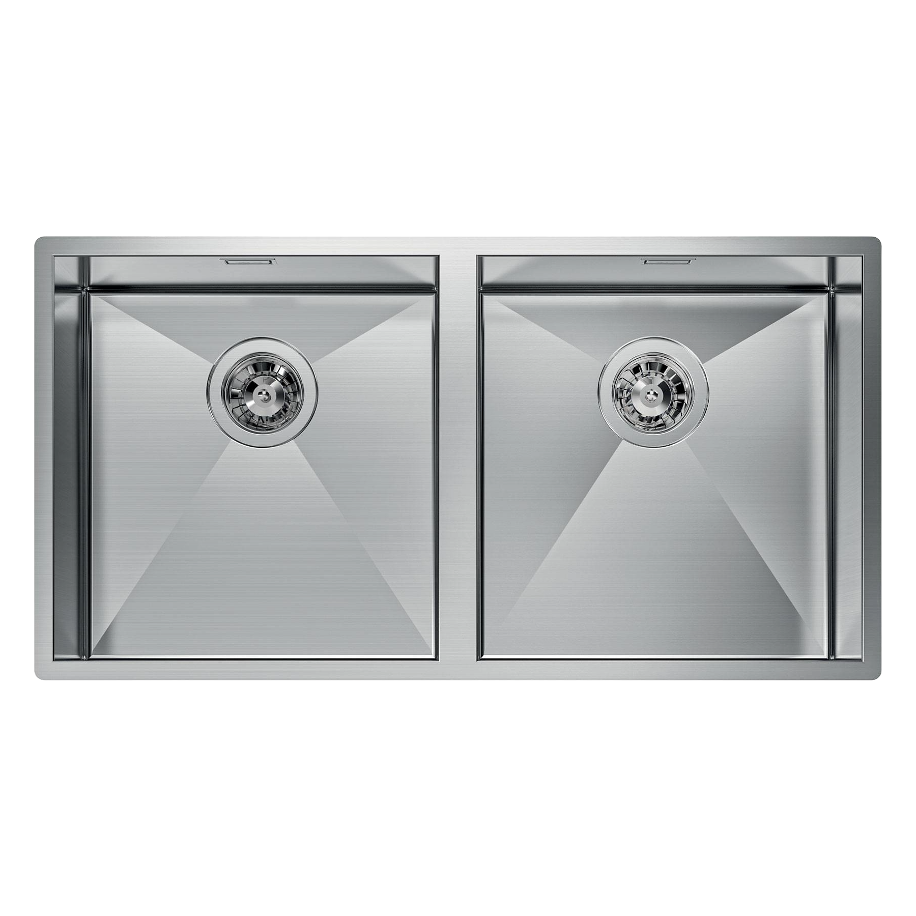 Chiuveta de bucatarie premium, foster, quadra, 84x44 cm, montare sub blat, inox, preaplin perimetral