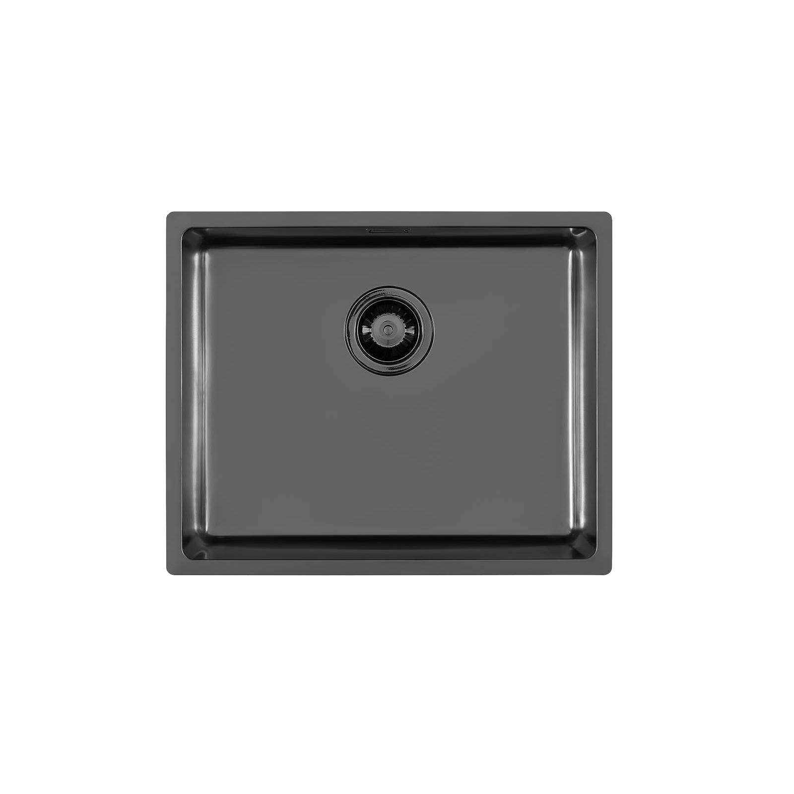 Chiuveta de bucatarie premium, Foster, KE R15, 54 x 44 cm, finisaj PVD, antracit, rezistenta la zgarieturi, pete, anti-coroziv, sifon inclus, cuva spatioasa