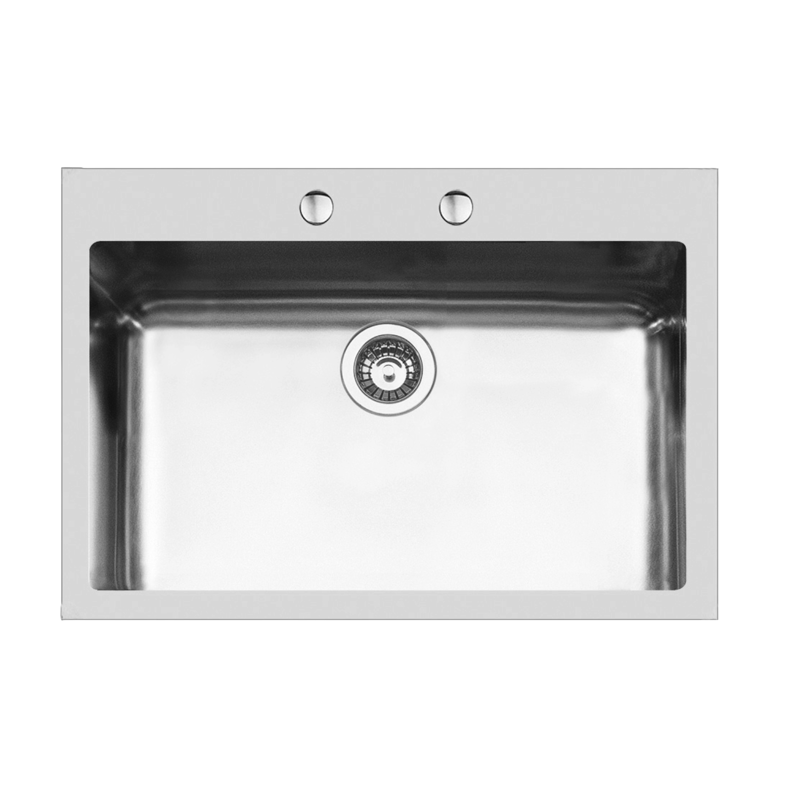 Chiuveta de bucatarie premium, Foster, KE Q4, 77 x 52 cm, inox, sistem de scurgere automat, sifon inclus, preaplin perimetral