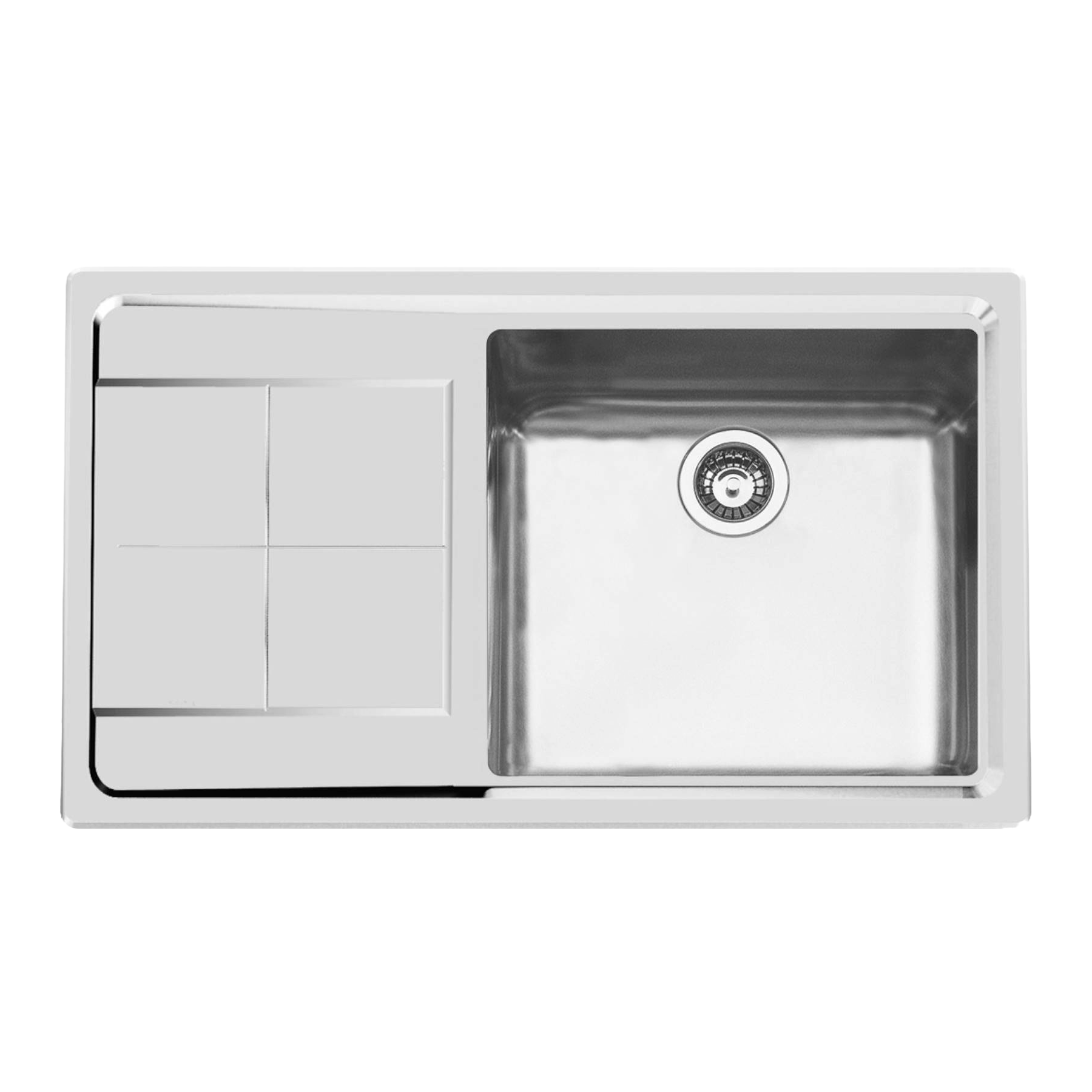 Chiuveta de bucatarie premium Foster, KE R, Flat Edge, 87 x 51 cm, inox, montaj pe blat, design modern