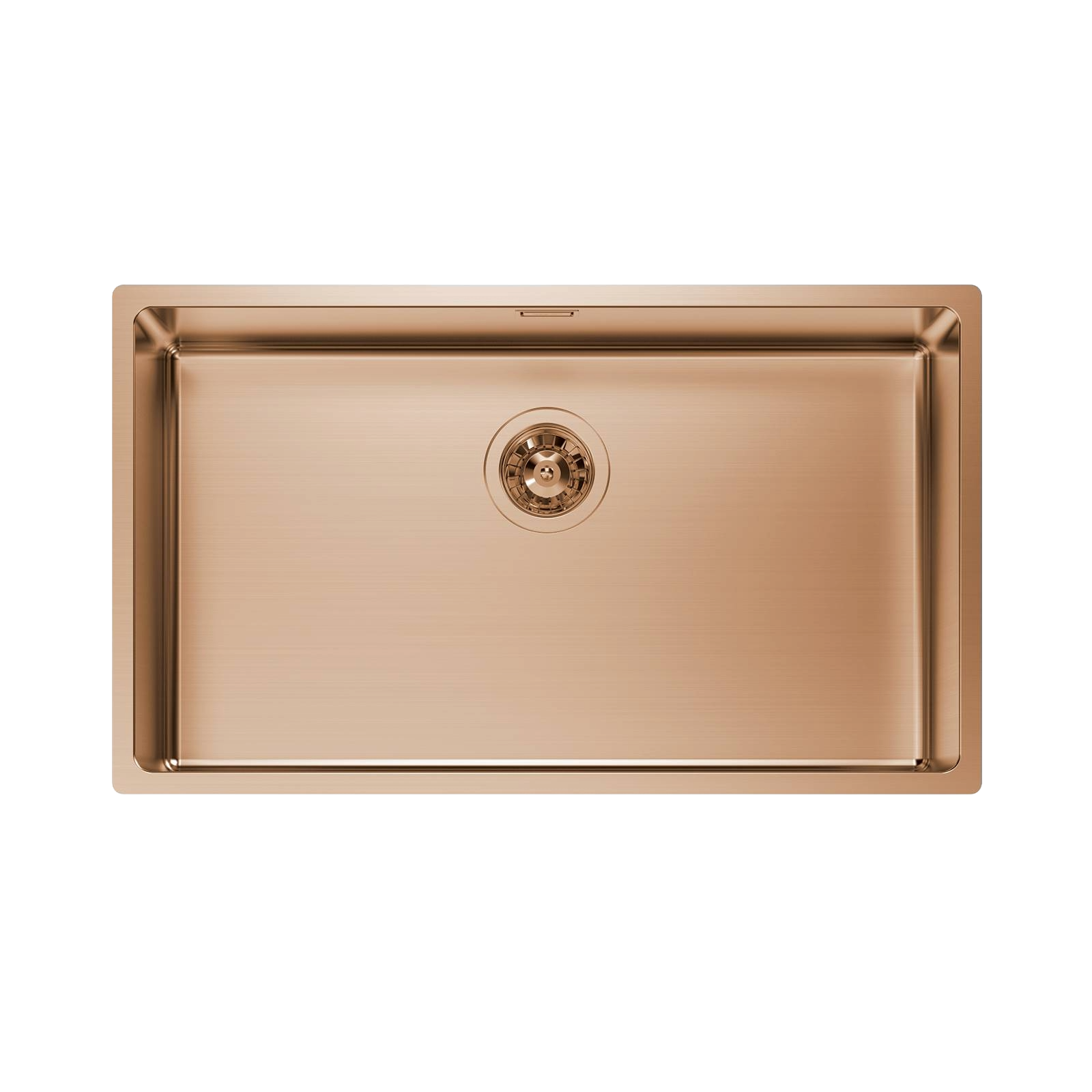 Chiuveta de bucatarie premium Foster, KE R15, 75 x 44 cm, bronz, finisaj PVD, montare flush-mount/top-mount, preaplin perimetral