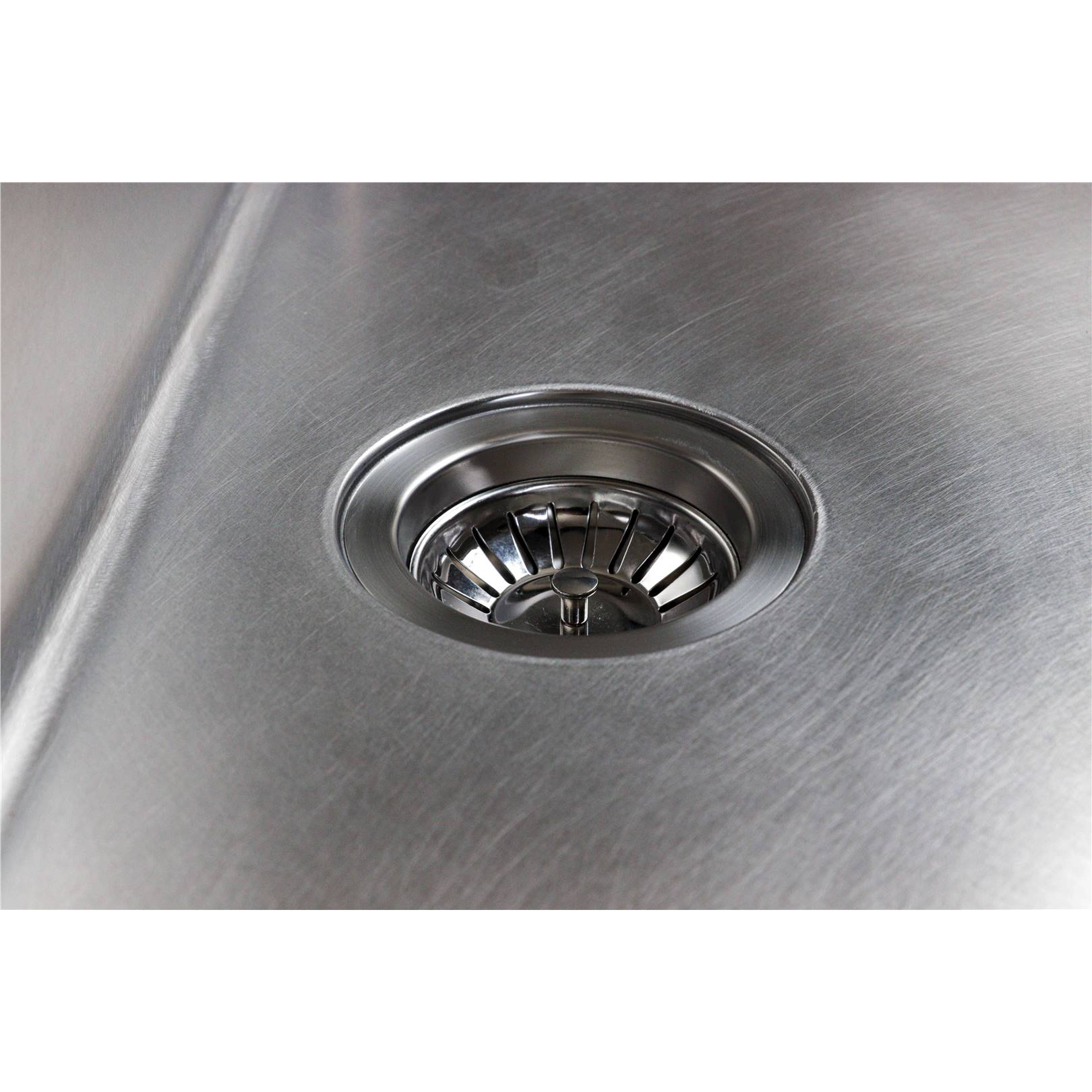 Chiuveta de bucatarie premium, Foster, KE Vintage, 56 x 52 cm, inox, sistem de scurgere automat