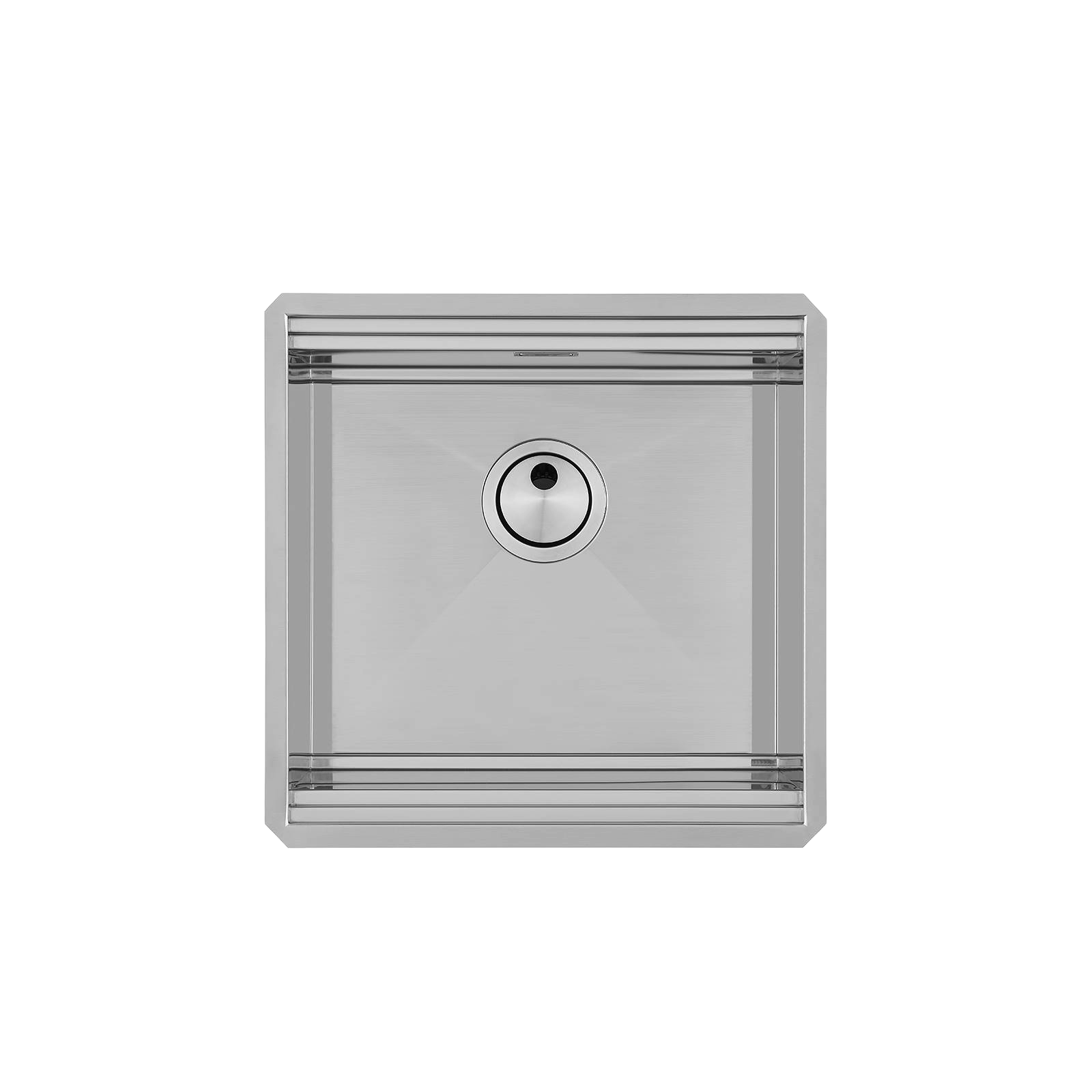 Chiuveta de bucatarie premium, foster, milanello, 47x47 cm, inox, preaplin perimetral