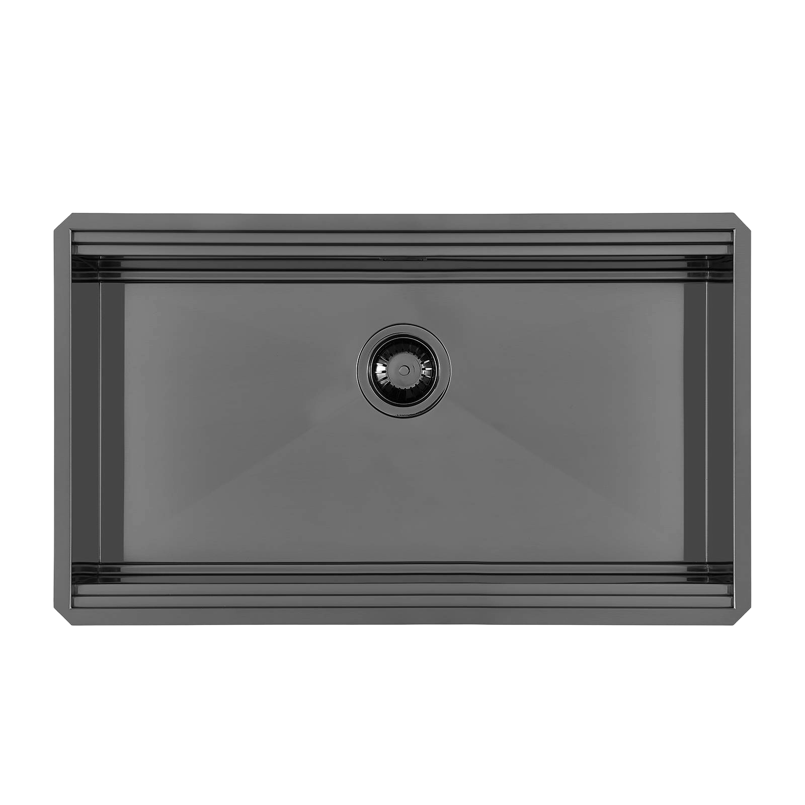 Chiuveta de bucatarie premium, foster, milanello, 79x47 cm, antracit, preaplin perimetral