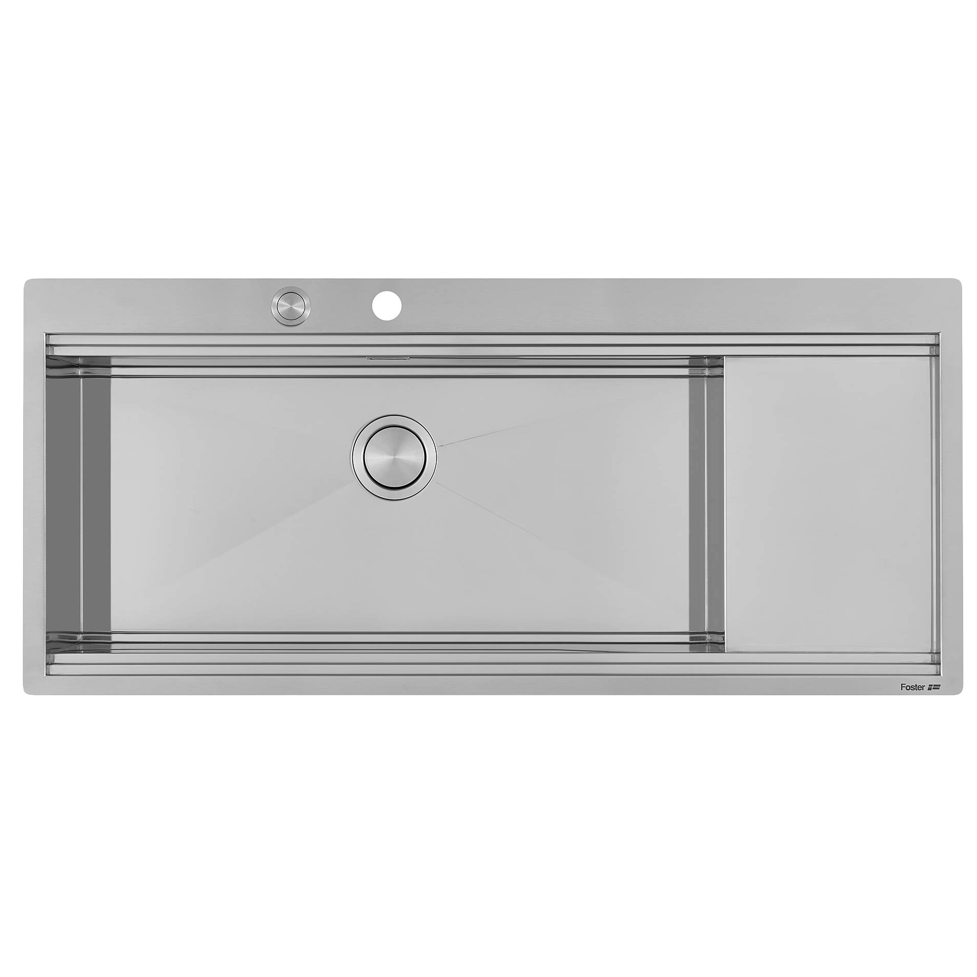 Chiuveta de bucatarie premium, Foster, Milanello L, 117 x 52 cm, inox, preaplin perimetral