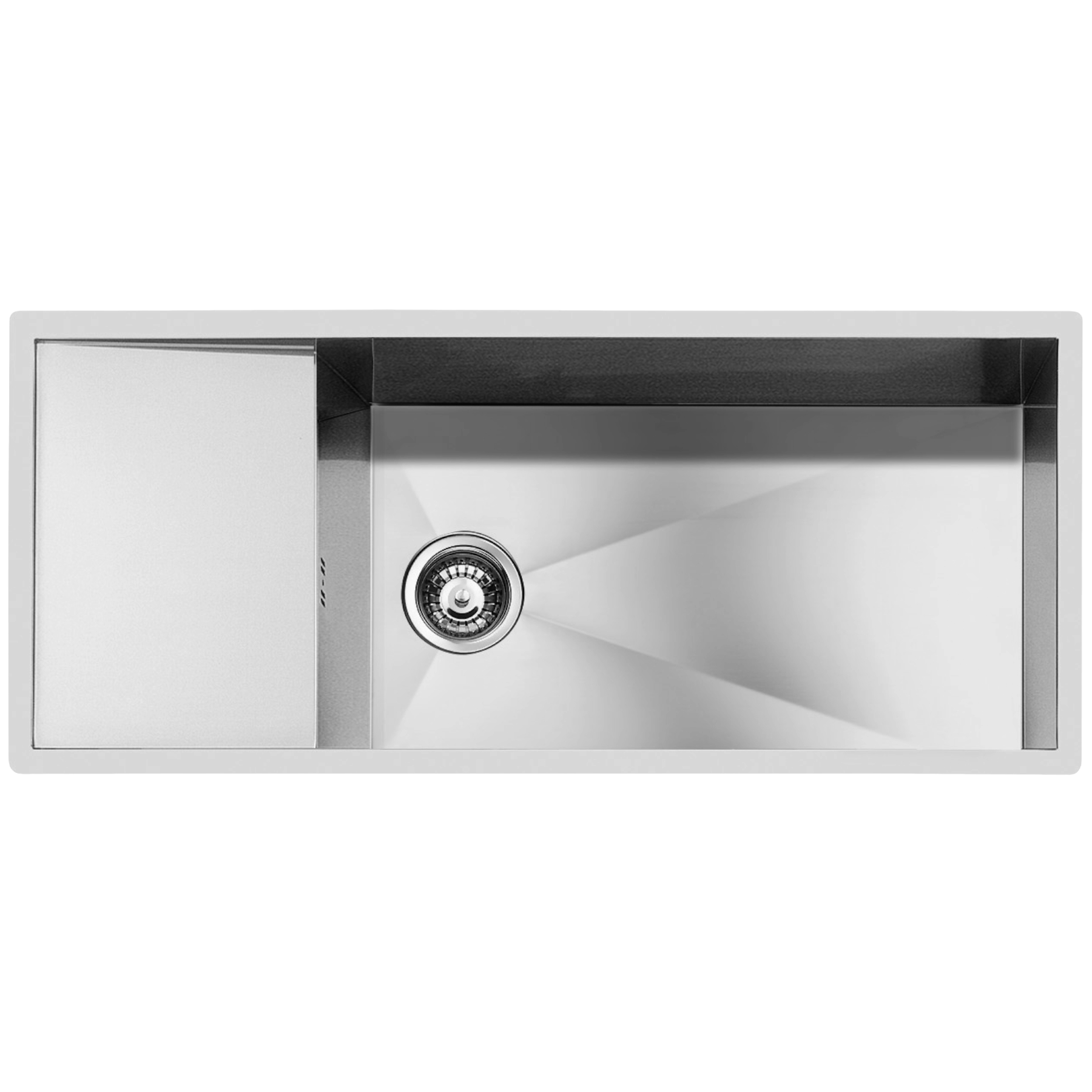 Chiuveta de bucatarie premium, Foster, Quadra, 100 x 44 cm, inox, preaplin perimetral