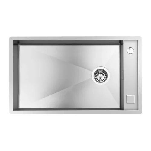 Chiuveta de bucatarie premium, Foster, Quadra, 75 x 44 cm, inox, preaplin perimetral