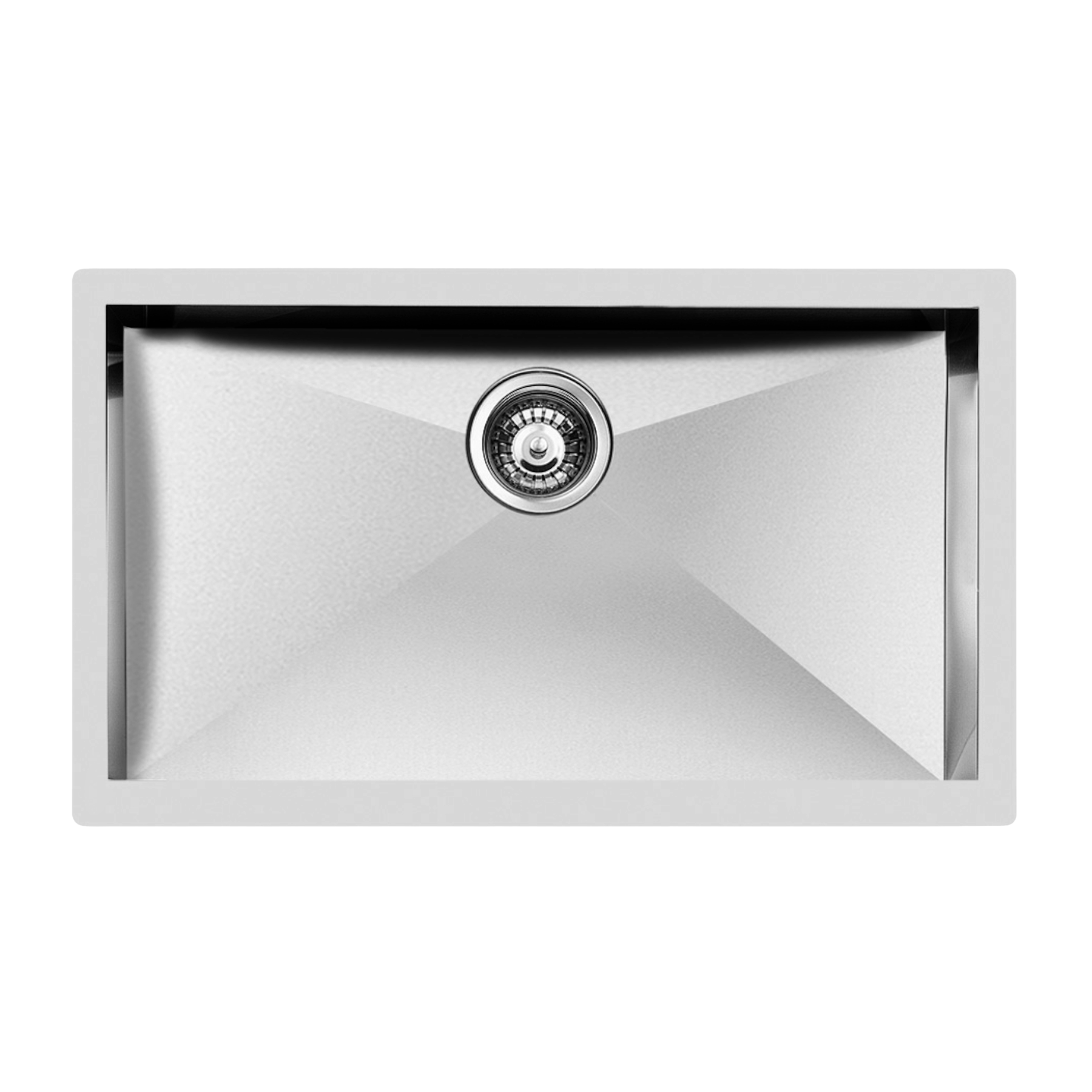 Chiuveta de bucatarie premium Foster, Quadra, 76 x 45 cm, inox, forma de baza in diamant