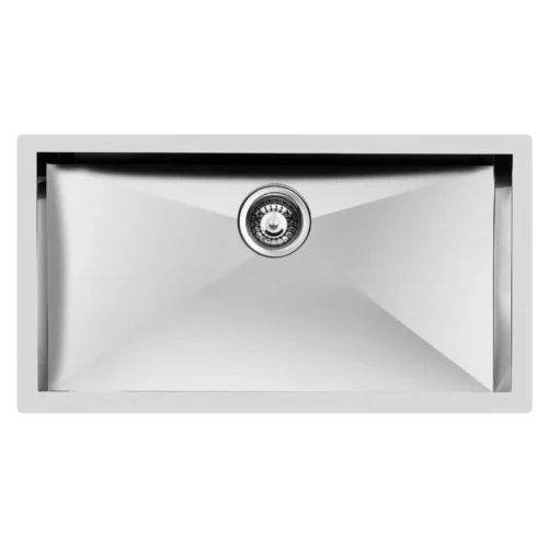 Chiuveta de bucatarie premium, foster, quadra, 86 x 46 cm, inox, sifon cu scurgere de 7.62 cm