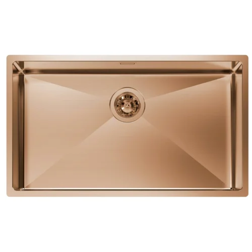 Chiuveta de bucatarie premium, Foster, Quadra R12, 75x44 cm, bronz