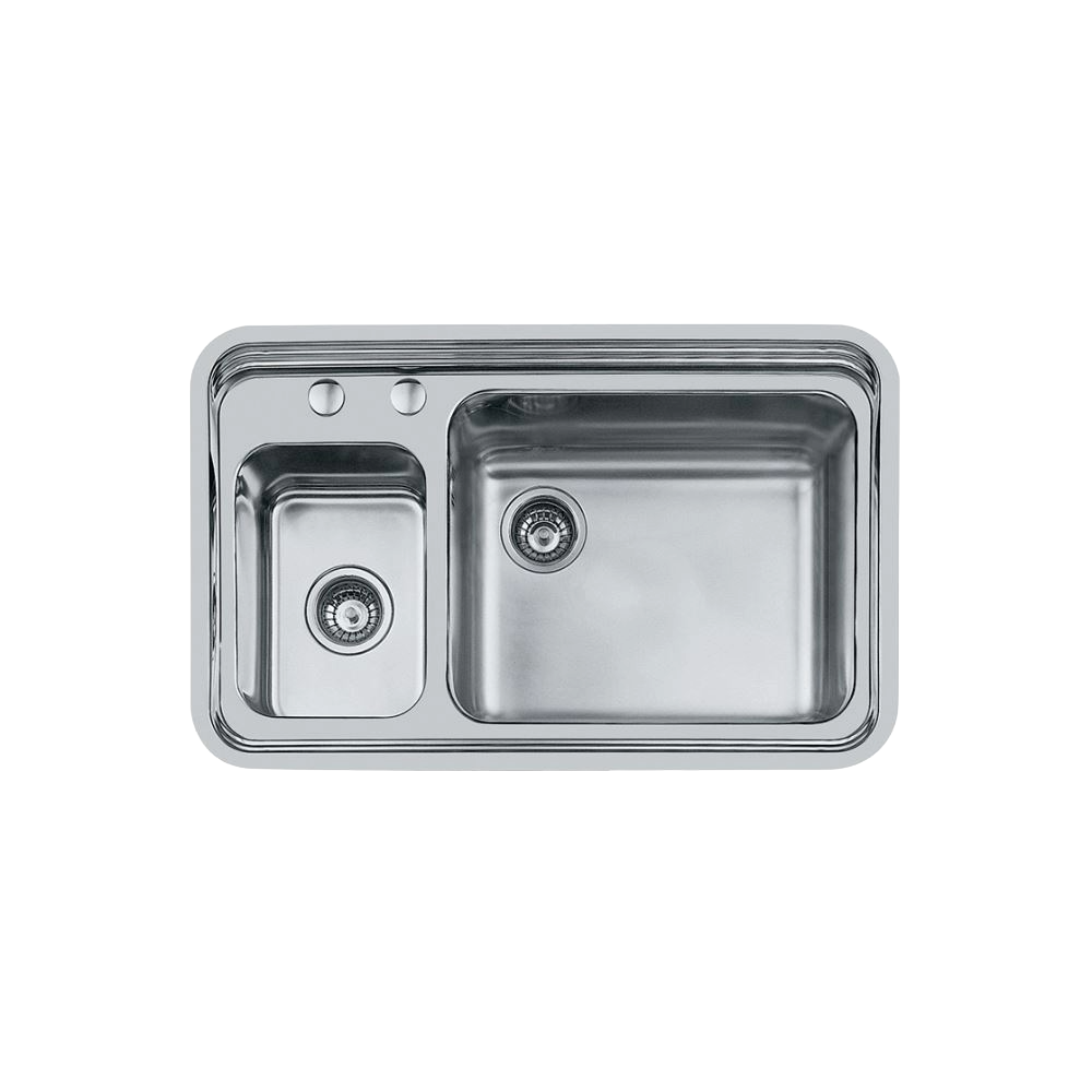 Chiuveta de bucatarie premium, foster, triplo invaso L, 84x52 cm, inox, 2 cuve