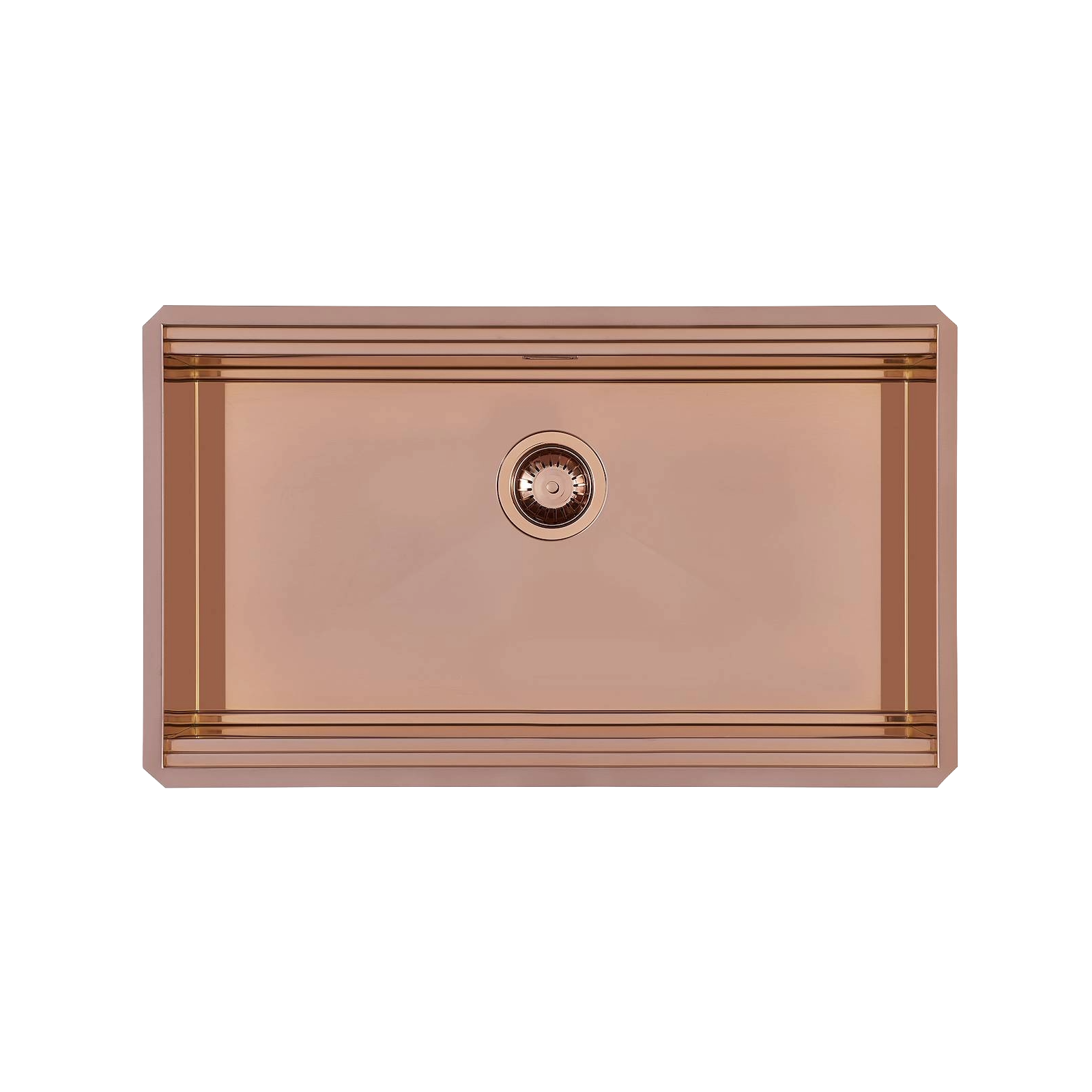 Chiuveta de bucatarie premium, foster, milanello, 79x47 cm, cupru, preaplin perimetral