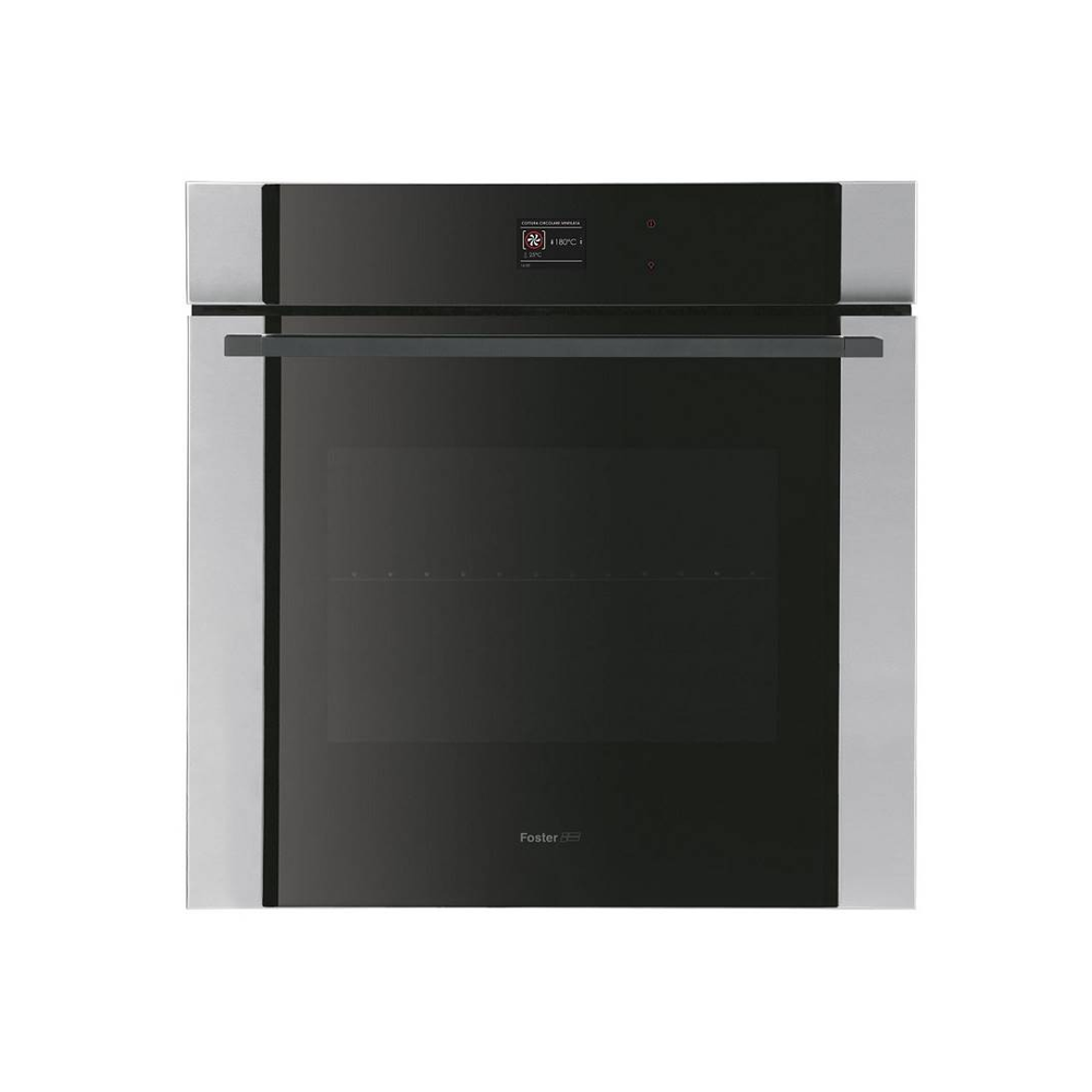 cuptor electric incorporabil, foster, seria 4001, cu capacitate 65 litri, functie inteligenta self cooking, finisaj satinat anti-amprente, negru/inox