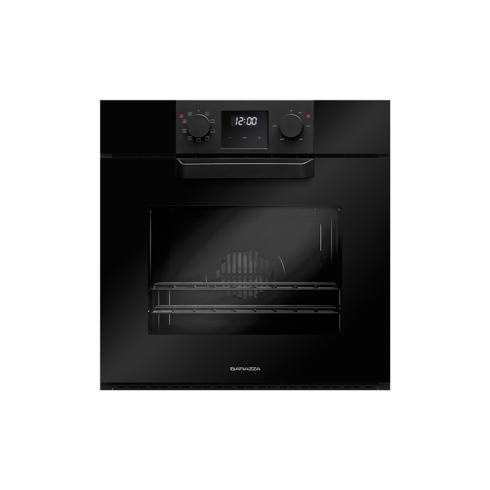 cuptor-electric-incorporabil-barazza-colectie-icon-one-glass-66-litri-negru Cuptor electric incorporabil Barazza, colectie Icon One Glass, 60 cm, 66 litri, finisaje de lux, clasa A, premium, 9 functii manuale, panou de control tactil si comutatoare rotative, functie convectie, usa detasabila triplustratificata, curatare facila, negru