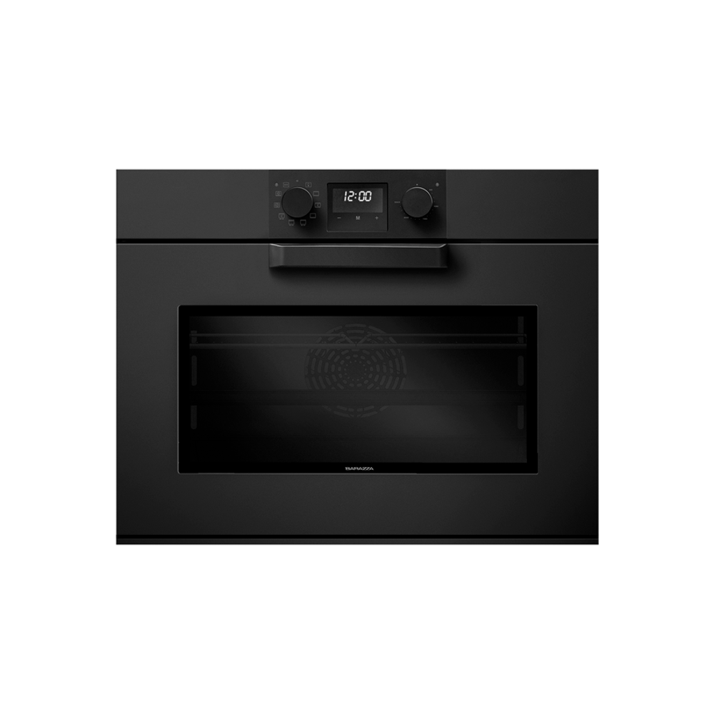 Cuptor electric incorporabil Barazza, colectie Icon X Exclusive, 75 cm, 89 litri, finisaje de lux, clasa A, premium, 9 functii manuale, panou de control tactil si comutatoare rotative, functie convectie, usa detasabila triplustratificata, curatare facila, negru