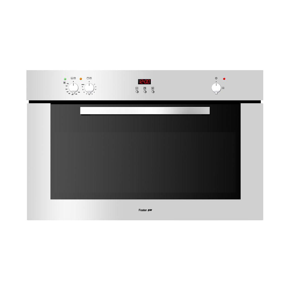cuptor pe gaz incorporabil, foster, ke, cu capacitate de 91 litri si 4 moduri de gatire prestabilite, functie rotisor integrata, inox