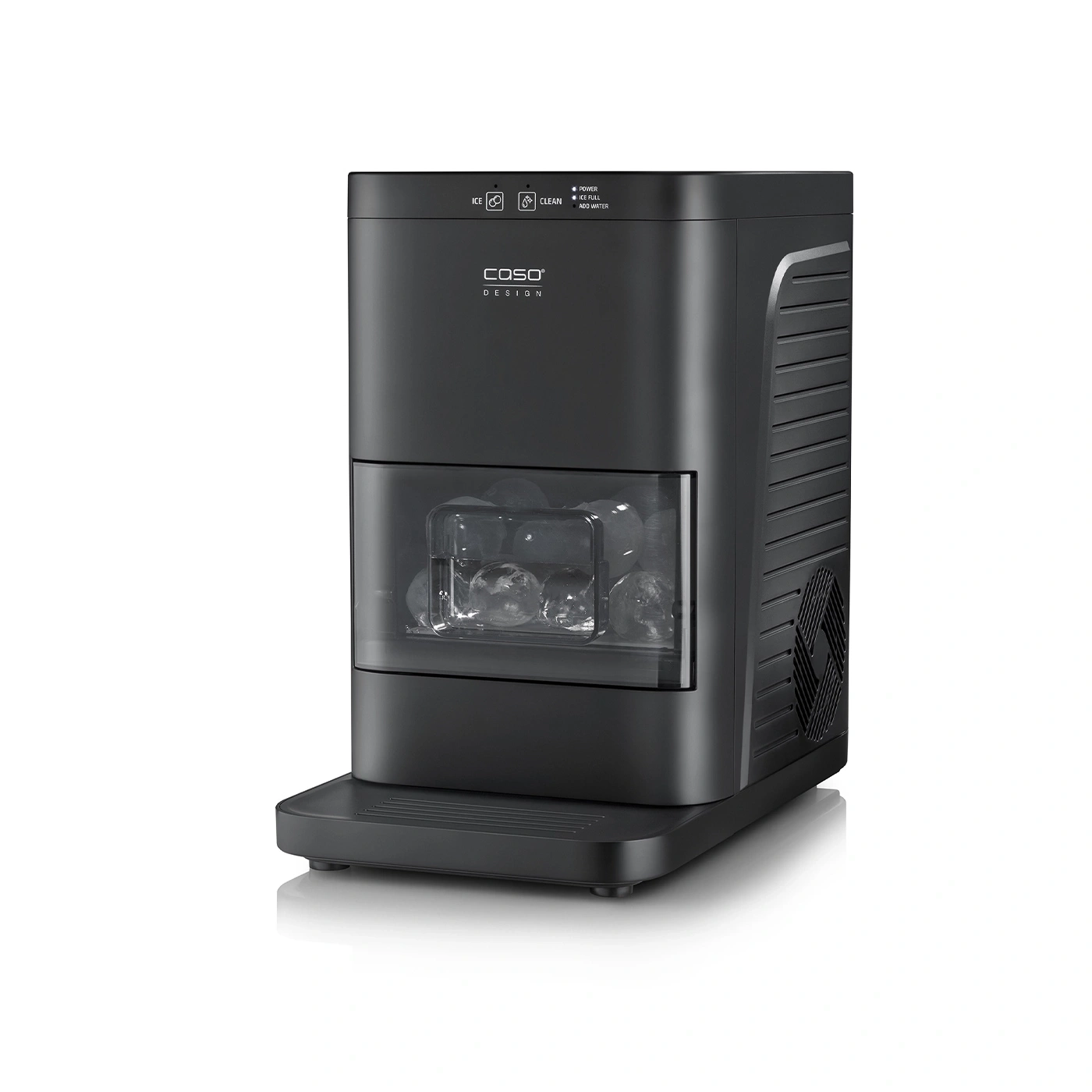 Masina pentru gheata bile, Caso Germany, negru, cuburi de gheata clare si elegante