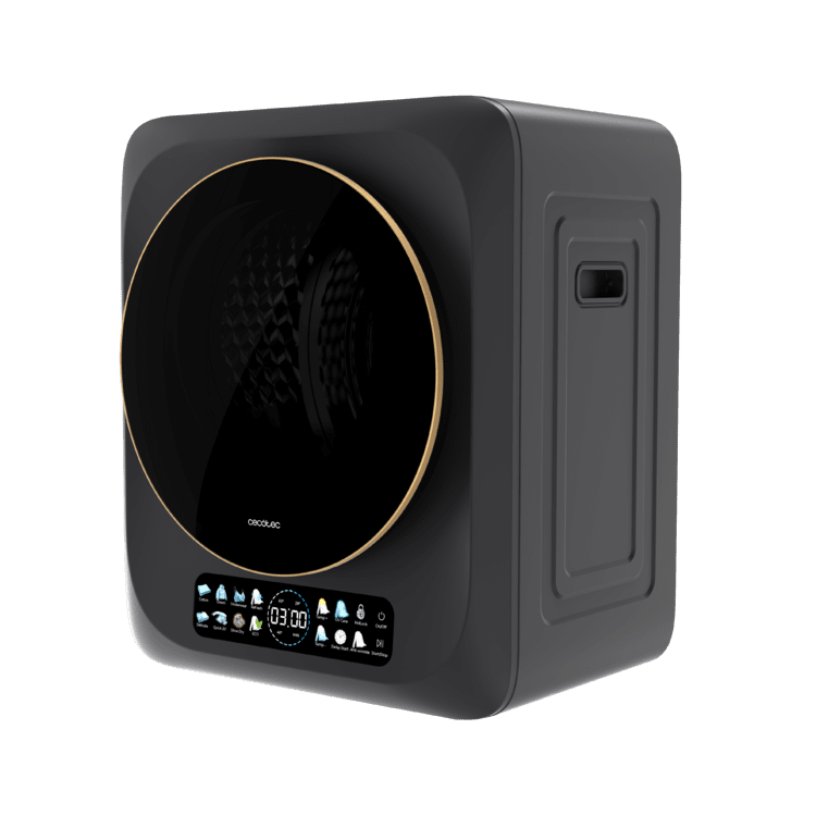 Mini uscator de rufe, Cecotec, Bolero DressCode Dry 3400V Dark, 3 kg, antracit, 8 programe