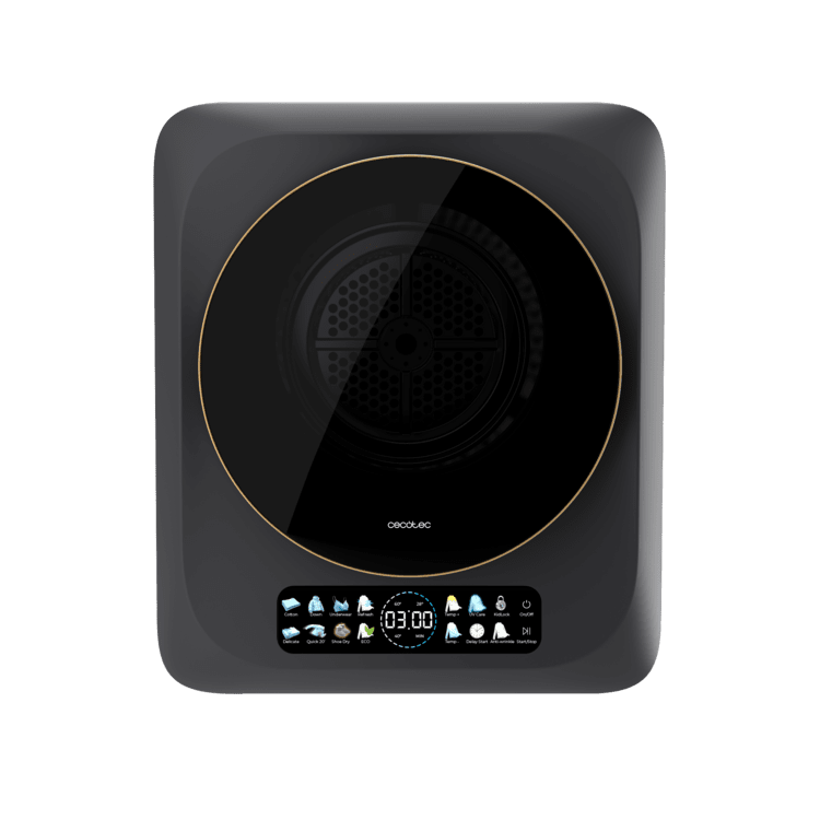 Mini uscator de rufe, Cecotec, Bolero DressCode Dry 3400V Dark, 3 kg, antracit, Functie ECO