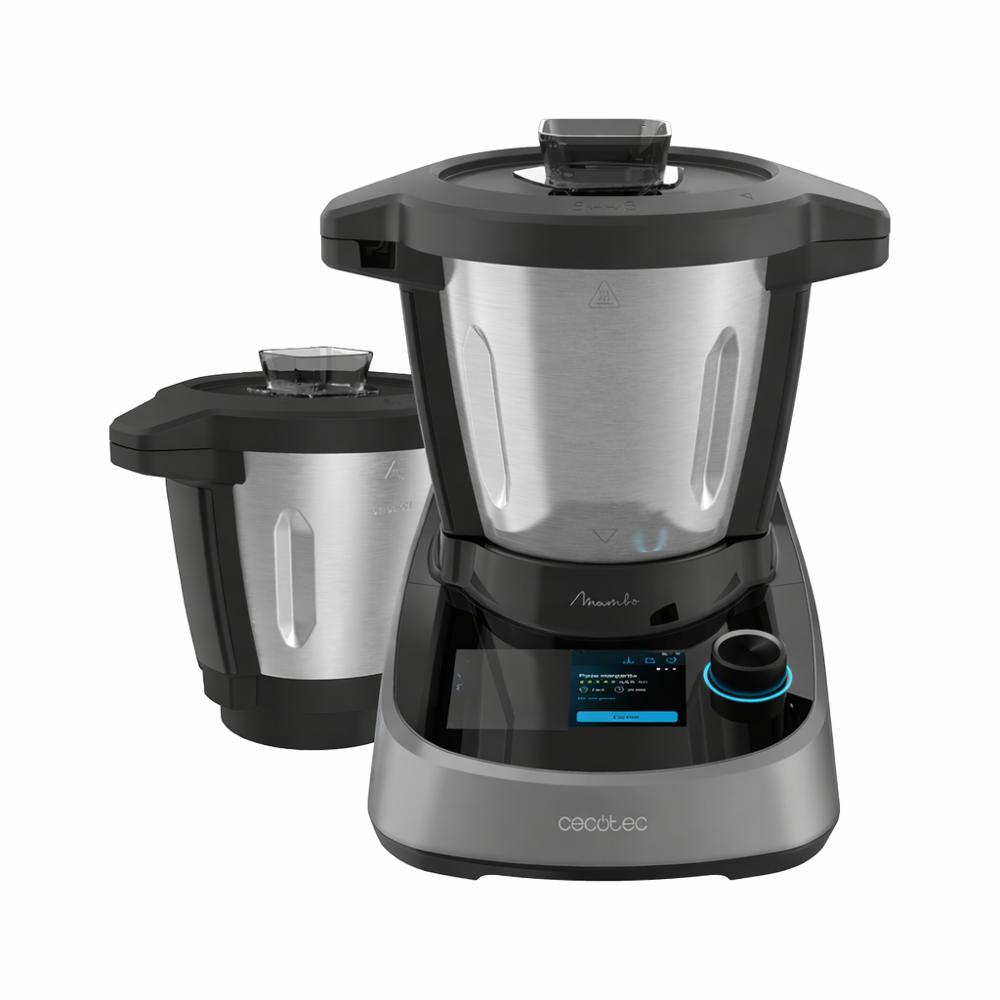 multicooker smart cu wifi integrat, cecotec, mambo touch, cu capacitate de 2.3 litri, cu 37 functii, 5 programe prestabilite si panou de control tft tactil, 1600 w, gri