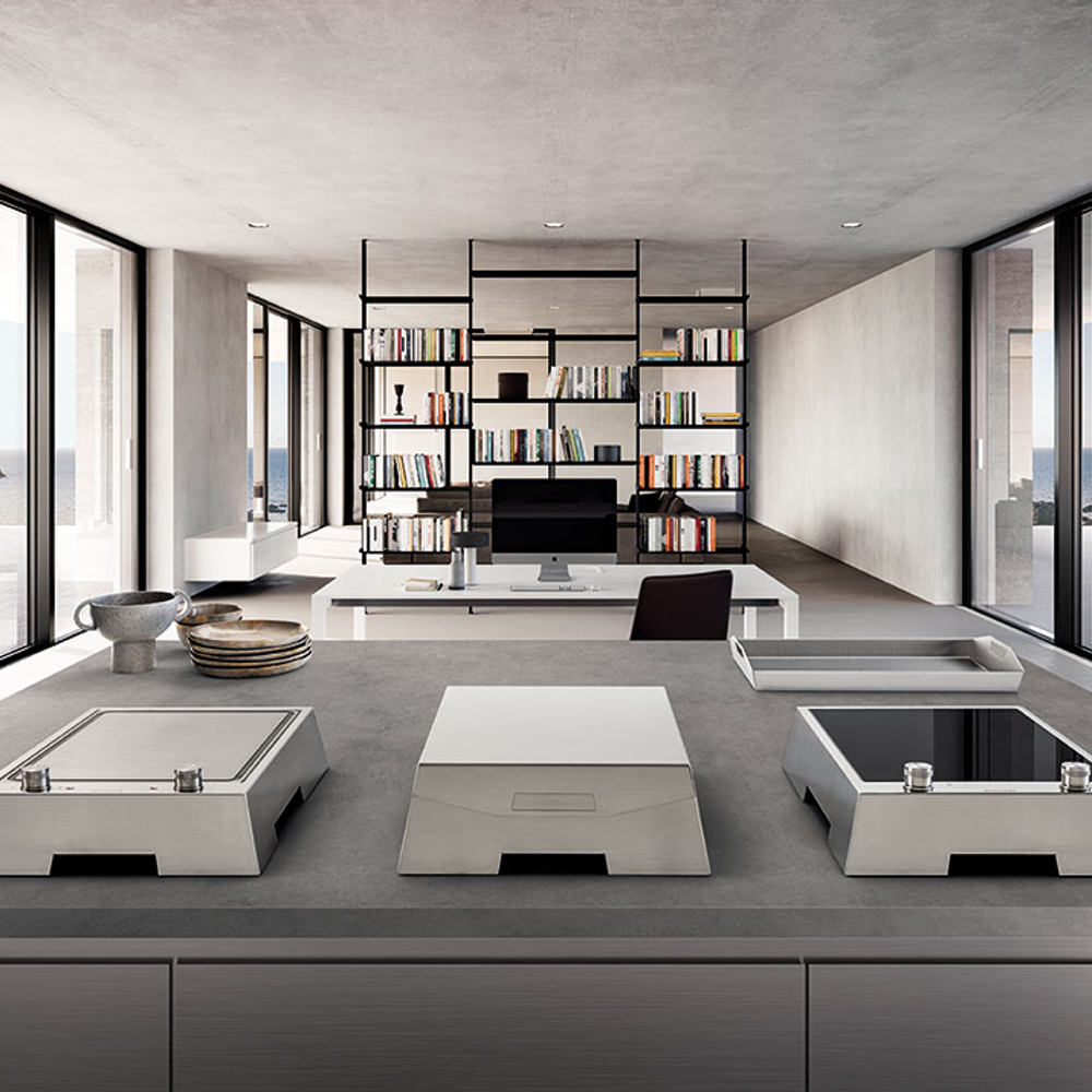 Plita cu inductie Barazza, colectie Outdoor, 2 zone, 40 cm, waterproof cover, indicator caldura reziduala, pre-incalzire automata