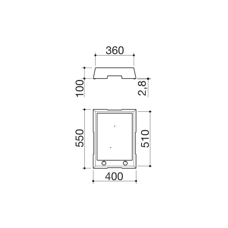 Plita cu inductie, Barazza, colectie Outdoor, 40 cm, 2 zone, inox