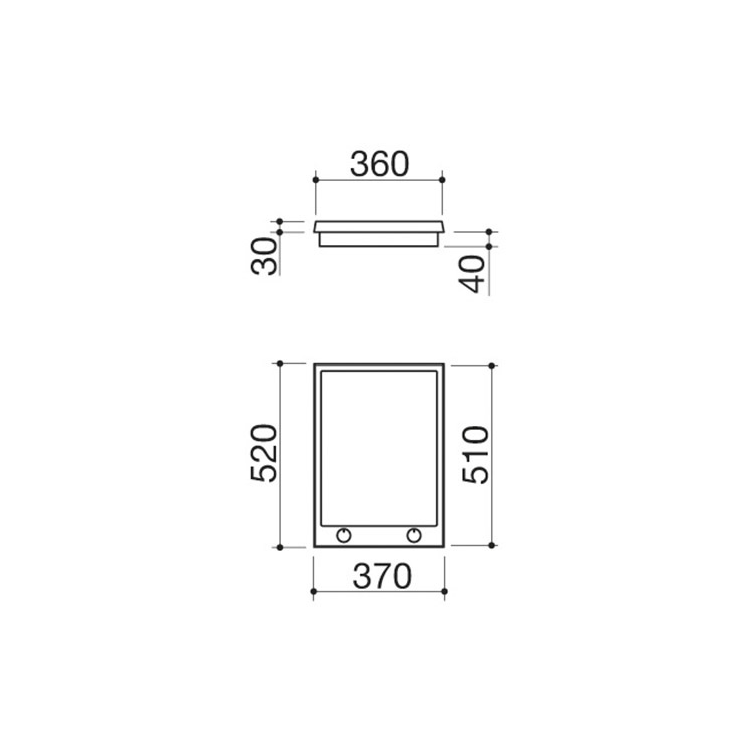 Plita electrica incorporabila Teppanyaki, Barazza, 37 cm, 2 zone, inox, dimensiuni