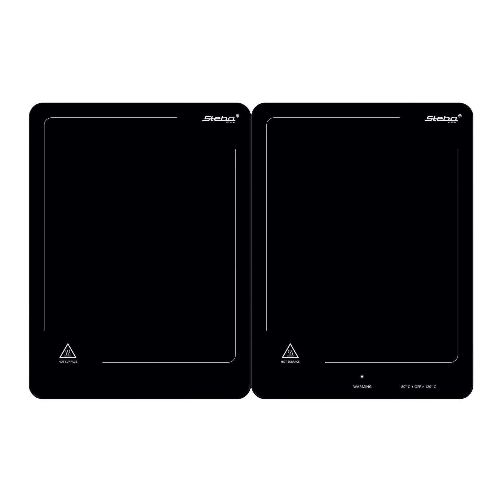 Placa pentru mentinerea alimentelor la cald, Steba Germany, negru, 2 zone, temperatura reglabila