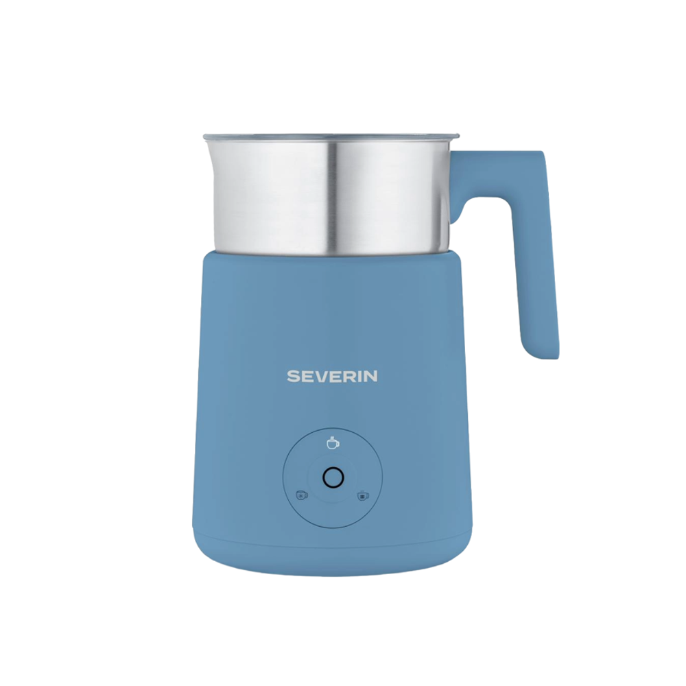 Aparat de spumare lapte Severin, Spuma Lite, 400 ml, preparare bauturi reci/calde, panou control frontal, piese lavabile in masina de spalat vase, potrivit pentru latte, cappuccino, ciocolata calda, albastru